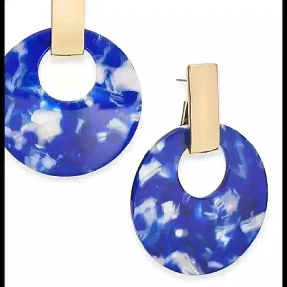 Alfani Gold Colored Circle Drop Earrings - Picture 1 of 3